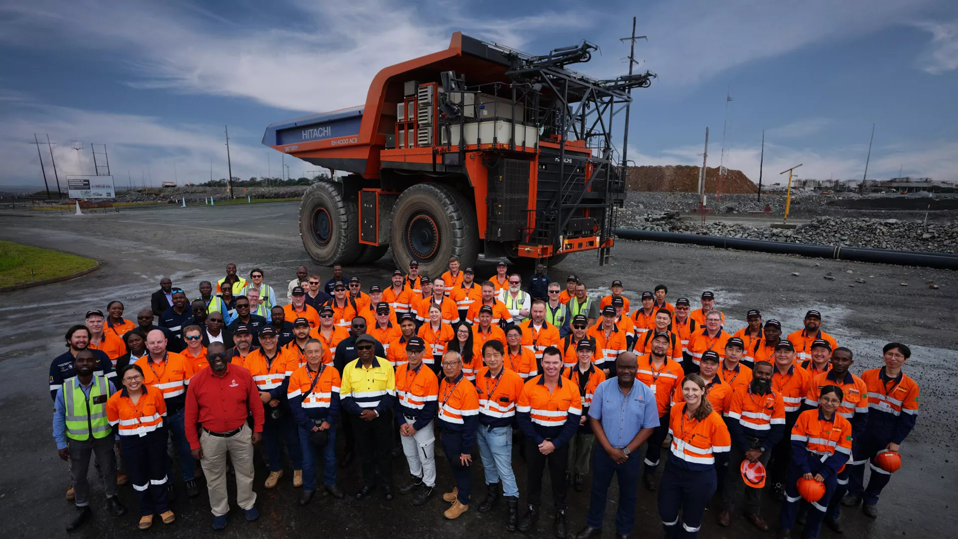Hitachi battery-electric haul truck at Kansanshi