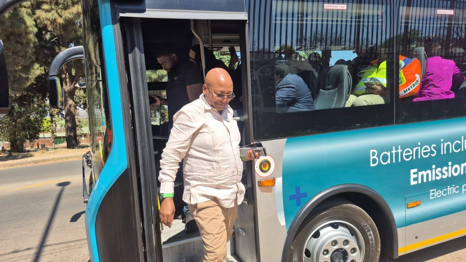Electric bus participating in Johannesburg's real-world fleet trial